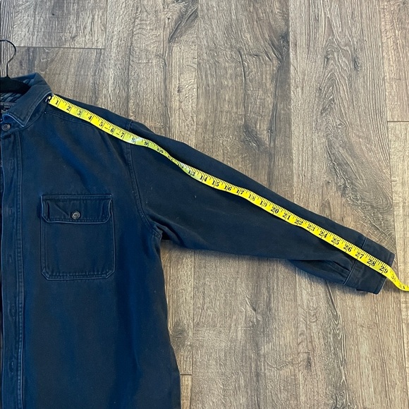 LEVI'S STRAUSS & CO Chamois Heavy Men Medium Vintage Field Work Shirt Dark Blue - Picture 8 of 10